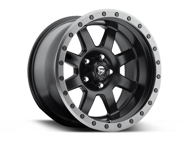 FUEL D551 "TROPHY" Wheel in Satin Black with Satin Anthracite Ring for 07-up Jeep Wrangler JK, JL & JT Gladiator