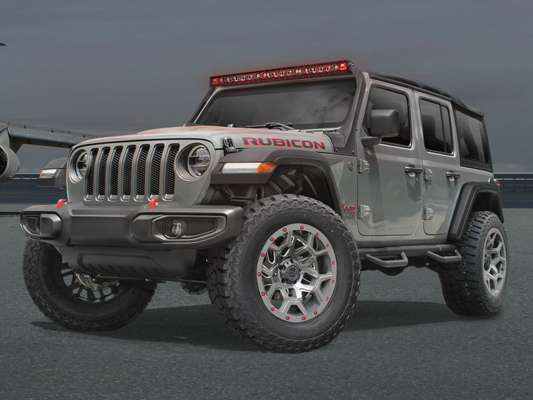 HAMMERHEAD A-Pillar 50" Light Bar Mount, Black Powder Coat for 18-up Jeep Wrangler JL & JL Unlimited