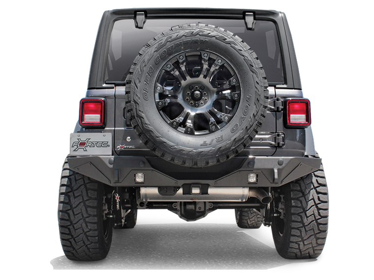 HAMMERHEAD Full Width Rear Bumper Ravenger Series, Black Powder Coated (no Accessories) for 18-up JL & JL Unlimited