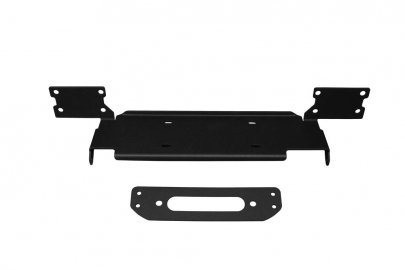 JCR OFFROAD Steel Bumper Winch Plate, Textured Black for 18-up Jeep Wrangler JL & JL Unlimited