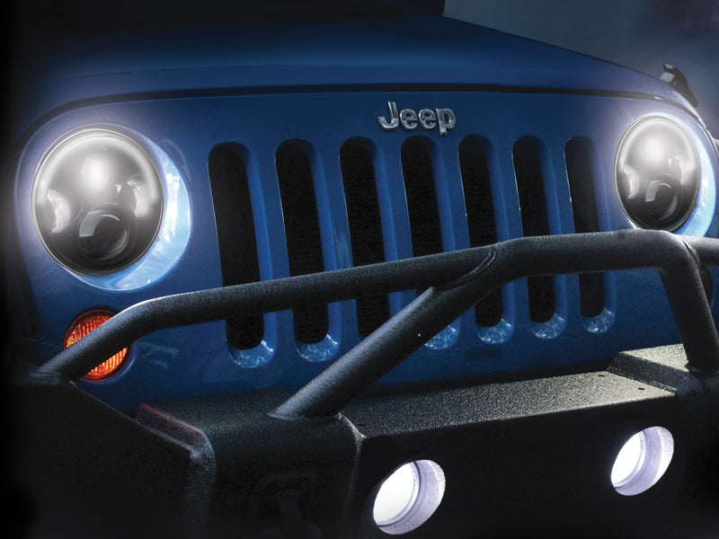 J.W. SPEAKER 7" 8700 Evolution J2-Series LED Headlight Kit, Pair for 07-18 Jeep Wrangler JK & JK Unlimited
