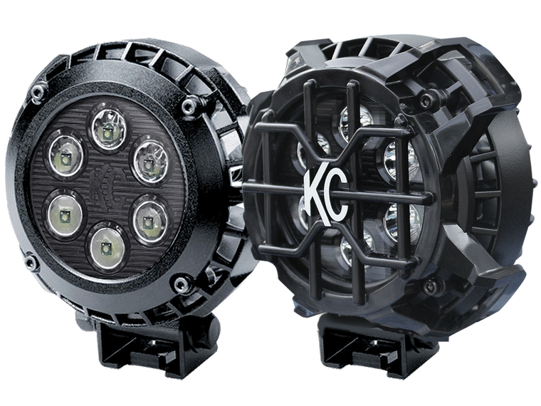 KC 4” Round LZR Driving Lights, Spot for 18-up Jeep Wrangler JL & JL Unlimited