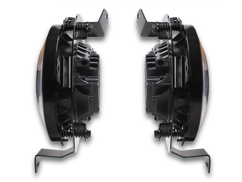 7” Adjustable Round Headlight Brackets, Pair for 18-up Jeep Wrangler JL & JL Unlimited