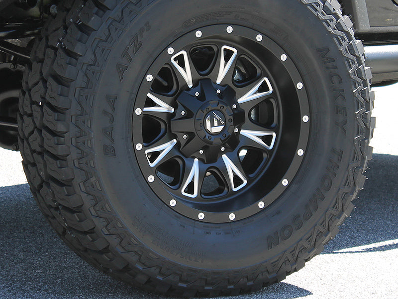 FUEL D513 "THROTTLE" Wheel in Satin Black & Milled Spokes for 07-up Jeep Wrangler JK, JL & JT Gladiator