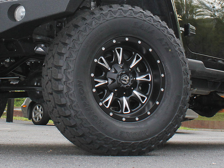 FUEL D513 "THROTTLE" Wheel in Satin Black & Milled Spokes for 07-up Jeep Wrangler JK, JL & JT Gladiator