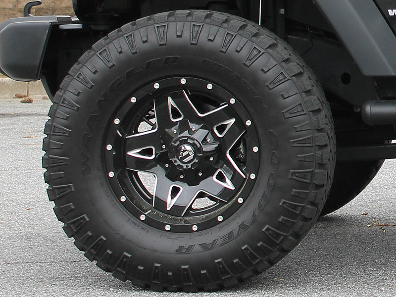 FUEL D554 "FULL BLOWN" Wheel in Gloss Black - Milled Spokes for 07-up Jeep Wrangler JK, JL & JT Gladiator