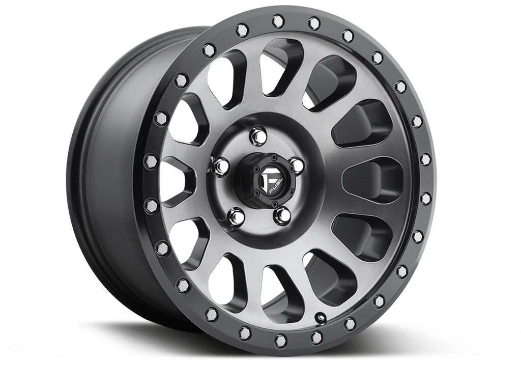 FUEL D601 "VECTOR" Wheel in Anthracite w/ Black Ring for 07-up Jeep Wrangler JK, JL & JT Gladiator