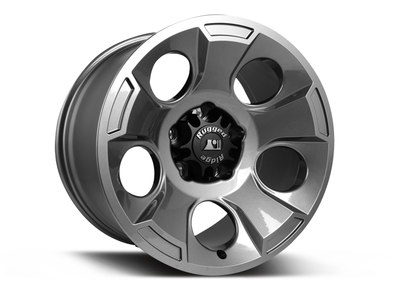 RUGGED RIDGE Hub Centric "DRAKON" Wheel in Gunmetal Gray for 07-18 Jeep Wrangler JK & JK Unlimited