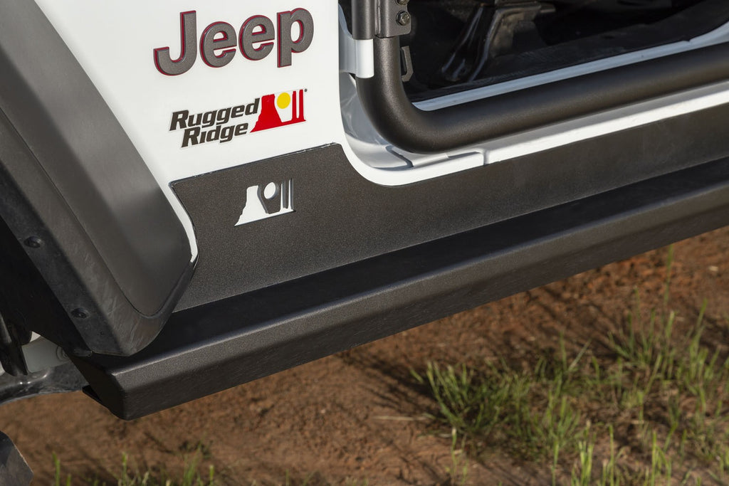 RUGGED RIDGE XHD Rock Sliders, Steel for 18-up Jeep Wrangler JL & JLU ...