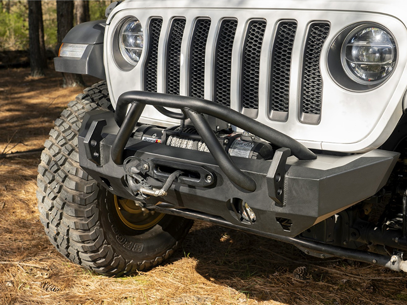 RUGGED RIDGE HD Bumper, Stubby, Front, 07-18 Jeep Wrangler JK, 18-up Jeep Wrangler JL and 20-up Jeep Gladiator JT