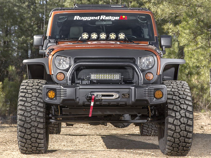 RUGGED RIDGE Hoop for Spartacus Front Bumper, Textured Black for 07-18 Jeep Wrangler JK & JK Unlimited