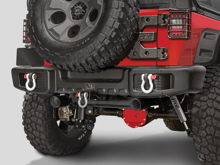 RUGGED RIDGE Spartacus Rear Bumper, Textured Black for 07-18 Jeep Wrangler JK & JK Unlimited