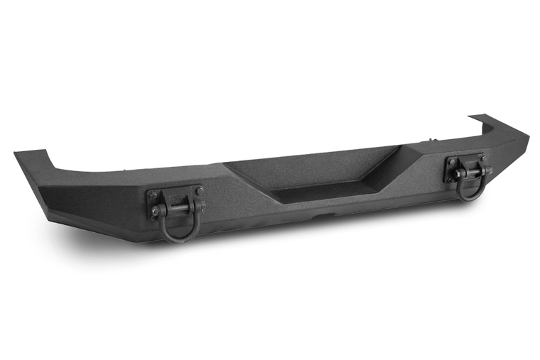RUGGED RIDGE XHD Rear Bumper with Hummer Style Shackles, Textured Black for 07-18 Jeep Wrangler JK & JK Unlimited