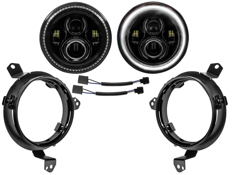 ORACLE 7" HIGH POWERED LED HEADLIGHTS (PAIR) - Black Bezel for 18-up Jeep Wrangler JL & 20-up Gladiator JT