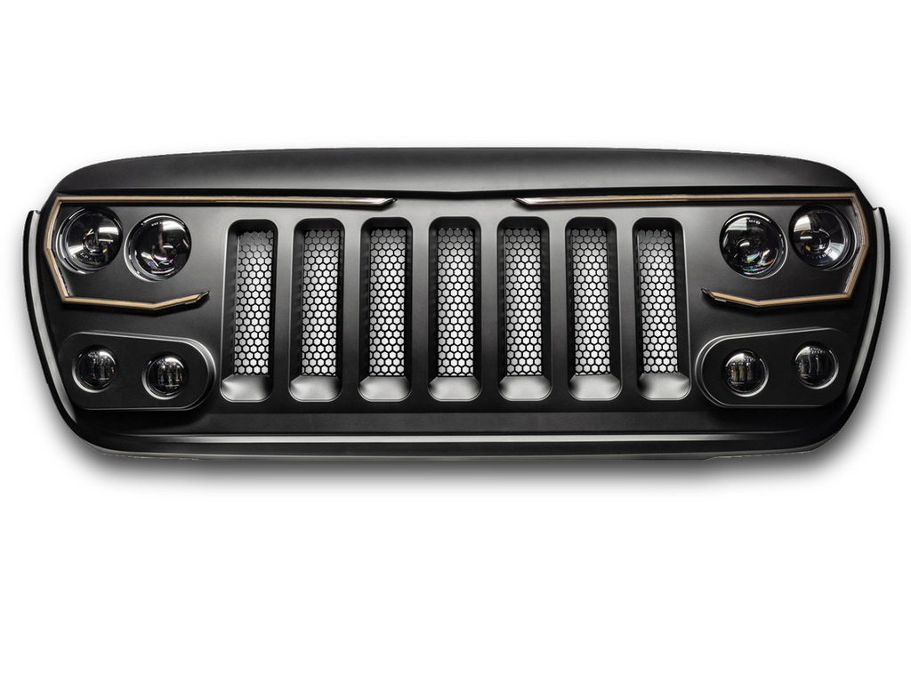 ORACLE Vector Series Grille for 07-18 Jeep Wrangler JK and 18-up Jeep Wrangler JL & 20-up Gladiator JT