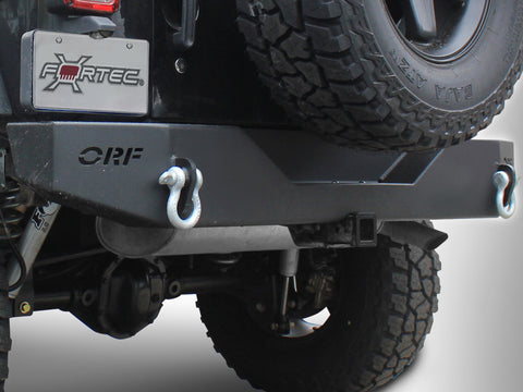OR FAB Rear Bumper, with or w/o Back Up Lights, Black Textured Black for 07-18 Jeep Wrangler JK & JK Unlimited