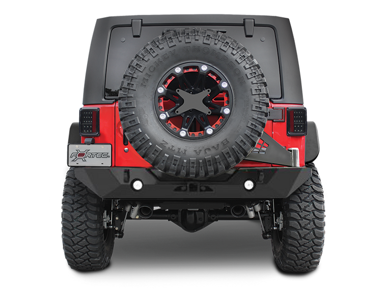 POISON SPYDER RockBrawler II Rear Bumper - Tire Carrier - SpyderShell Black for 07-18 Jeep Wrangler JK & JK Unlimited
