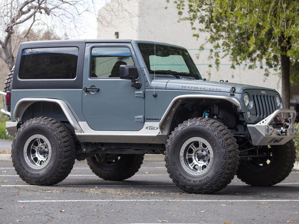 GENRIGHT OFFROAD Aluminum Rocker Guards for 07-18 Jeep Wrangler JK & J ...