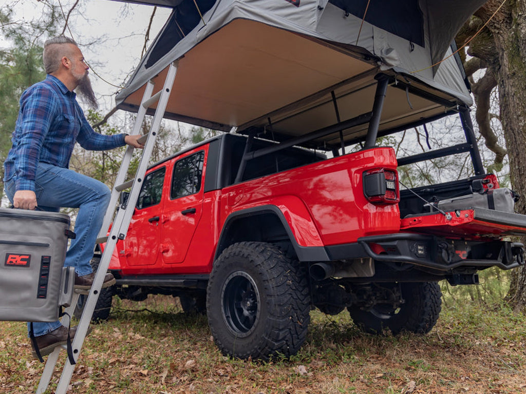 jeep gladiator tent rack RCS Aluminum Bed Rack for 20-up Jeep Gladiator JT – FORTEC4x4