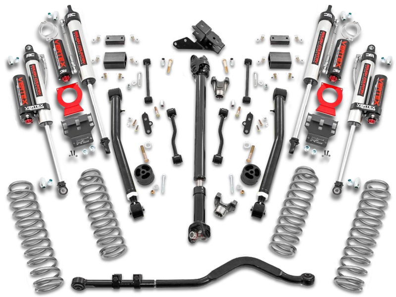 ROUGH COUNTRY 3.5in Jeep Suspension Lift Kit w/ Stage 2 Coils & Adj. Control Arms, 2-Door Only for 18-up Jeep Wrangler JL (Rubicon)