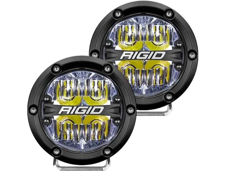 RIGID LED 360 Series 4" or 6" Lights for 18-up Jeep Wrangler JL & Gladiator JT