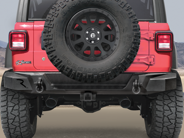 RAMPAGE TrailGuard Rear Bumper for 18-up Jeep Wrangler JL & JL Unlimited