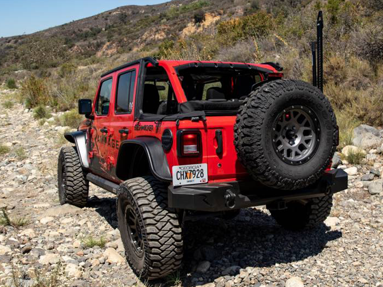 RAMPAGE TrailGuard Rear Bumper for 18-up Jeep Wrangler JL & JL Unlimited