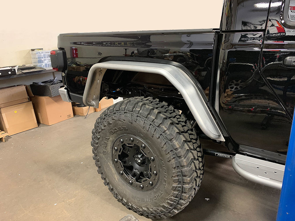 GENRIGHT OFFROAD  4" Rear Tube Narrow Fenders - Aluminum for 20-up Jeep Gladiator JT