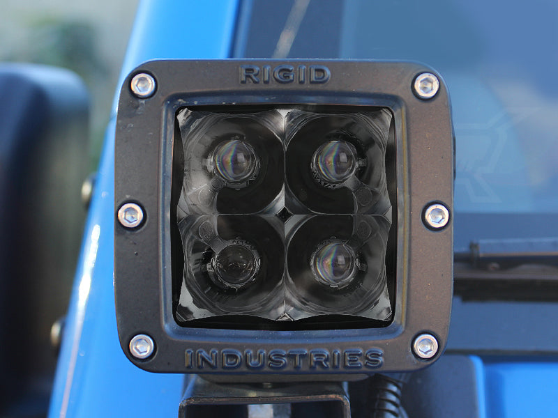 RIGID Dually D2 Midnight Edition, Clear Spot, 15W, 4 White LED, 1300 Lumens, Pair