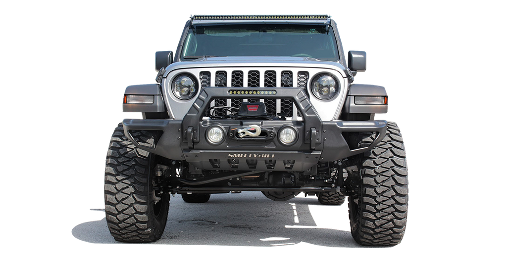 SMITTYBILT "STRYKER" Front Bumper w/ or w/o Wings for 07-up Jeep Wrangler JK, JL and 20-up JT Gladiator