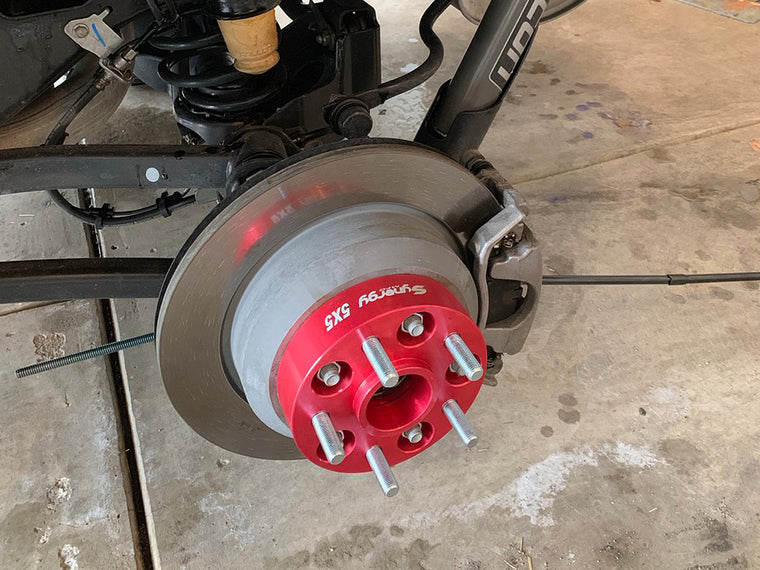 SYNERGY MANUFACTURING 1.5" Wheel Spacers, 5 on 5, 14mm Studs, Hub Centric, Pair for 18-up Wrangler JL & 20-up Gladiator JT