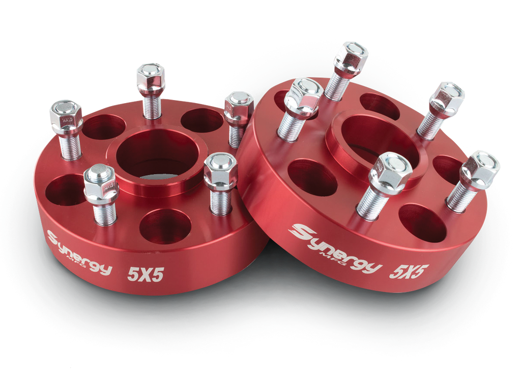 SYNERGY MANUFACTURING Wheel Spacers, 5x5, 1/2-20 Studs, Hub Centric, Pair  for 07-18 Jeep Wrangler JK & JK Unlimited