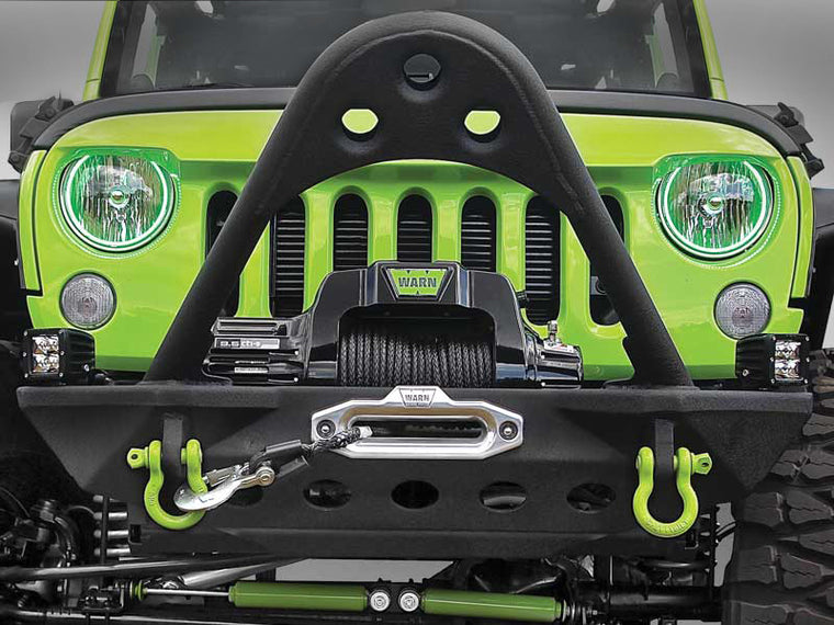 SMITTYBILT  SRC Front Stinger Bumper, Textued Black for 07-18 Jeep Wrangler JK & JK Unlimited