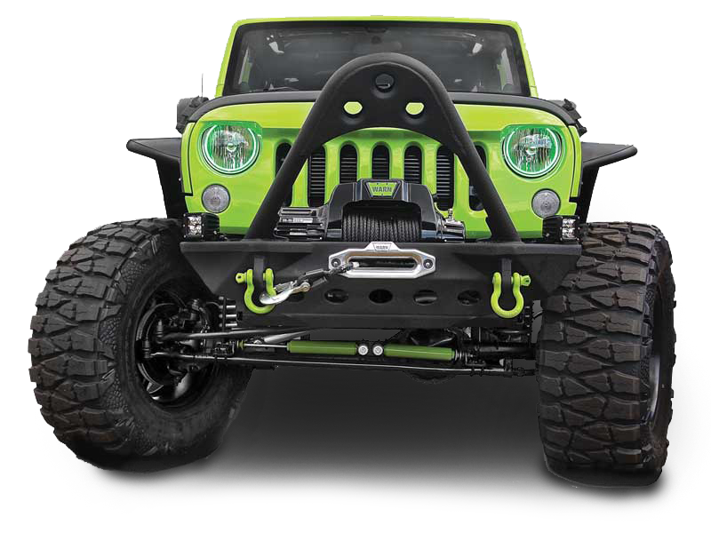 SMITTYBILT  SRC Front Stinger Bumper, Textued Black for 07-18 Jeep Wrangler JK & JK Unlimited
