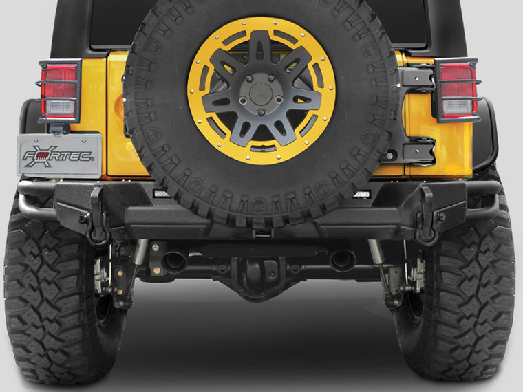 SMITTYBILT  SRC GEN II Rear Bumper, Textured Black for 07-18 Jeep Wrangler JK & JK Unlimited