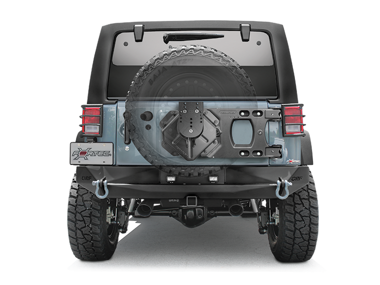 TERAFLEX HD Hinged Carrier & Spare Tire Mounting Kit for 07-18 Jeep Wrangler JK & JK Unlimited