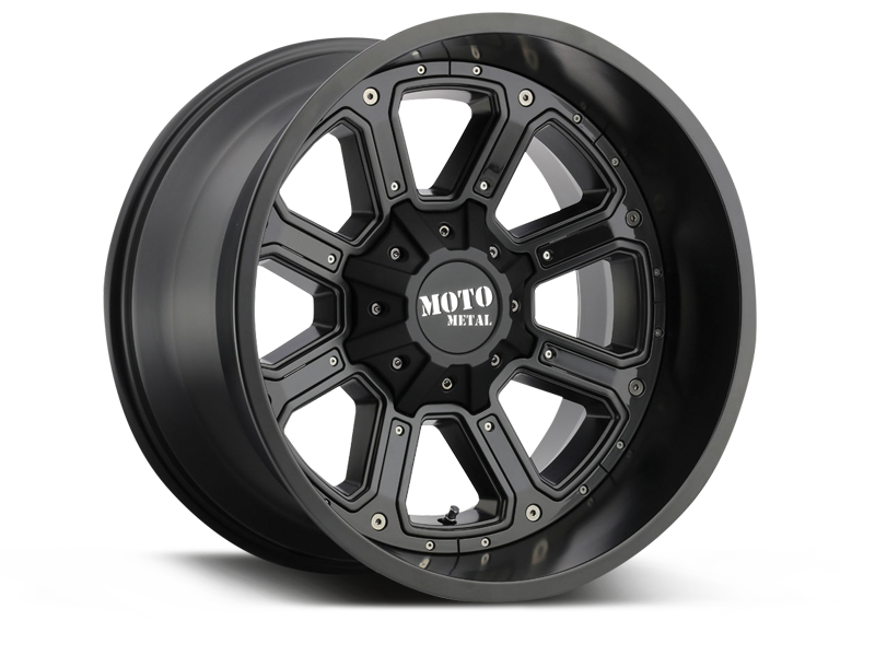 MOTO METAL 984 “SHIFT” Wheel in Satin Black, Gloss Black Inserts for 07-18 Jeep Wrangler JK & 18-up Jeep Wrangler JL