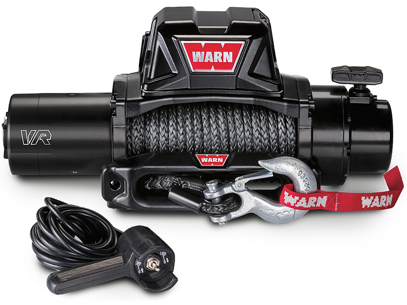 WARN VR 8, 10, 12 Self-Recovery Gen II Winch with Synthetic Rope or Steel Cable