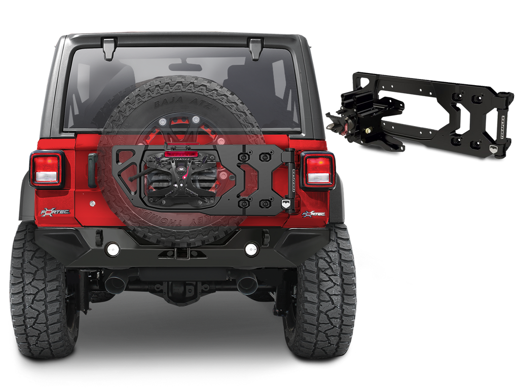 TERAFLEX Alpha HD Adjustable Spare Tire Mounting Kit (Complete) - 5x5” t for 18-up Jeep Wrangler JL & JL Unlimited