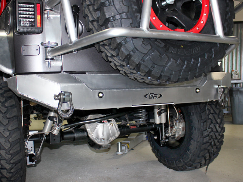 GENRIGHT OFFROAD Aluminum Rear Bumper for 07-18 Jeep Wrangler JK & JK Unlimited